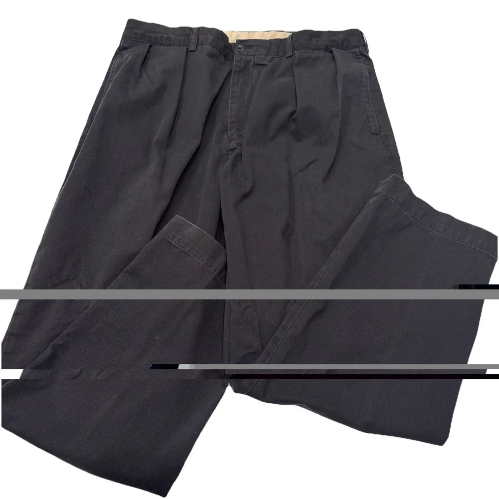 Vintage Polo Ralph Lauren Cotton Andrew Pant Navy Blue Pleated Men's 38x31 Y2K
